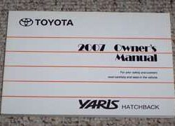 2007 Toyota Yaris Hatchback Owner's Manual