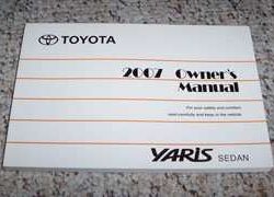 2007 Toyota Yaris Sedan Owner's Manual