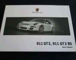 2008 Porsche 911 GT3 & 911 GT3 RS Owner's Manual