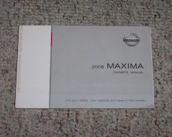 2008 Nissan Maxima Owner's Manual