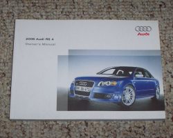 2008 Audi RS4 Owner's Manual