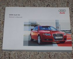2008 Audi S4 Avant Owner's Manual