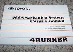 2008 Toyota 4Runner Navigation System Owner's Manual
