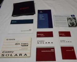 2008 Toyota Camry Solara Owner's Manual Set