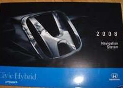 2008 Honda Civic Hybrid Navigation System Owner's Manual