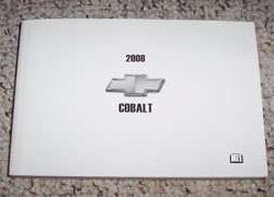 2008 Chevrolet Cobalt Owner Operator User Guide Manual