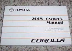 2008 Toyota Corolla Owner's Manual