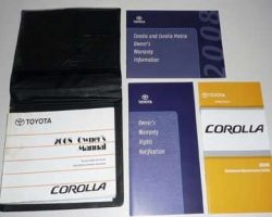 2008 Toyota Corolla Owner's Manual Set