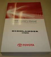 2008 Toyota Highlander Hybrid Owner's Manual