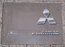 2008 Mitsubishi Lancer Evolution Owner's Manual