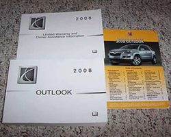 2008 Saturn Outlook Owner Operator User Guide Manual Set