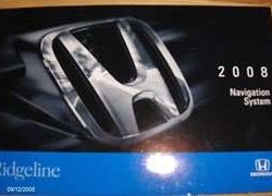 2008 Honda Ridgeline Navigation System Owner's Manual