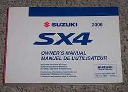 2008 Suzuki SX4 Owner Operator User Guide Manual
