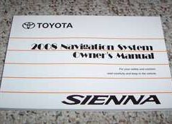 2008 Toyota Sienna Navigation System Owner's Manual