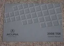 2008 Acura TSX Owner's Manual