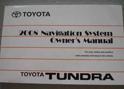2008 Toyota Tundra Navigation System Owner's Manual