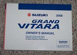 2008 Suzuki Grand Vitara Owner's Manual