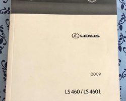 2009 Lexus LS460 & LS460L Owner's Manual