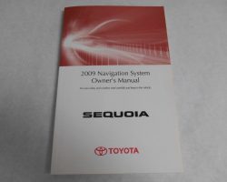 2009 Toyota Sequoia Navigation System Owner's Manual