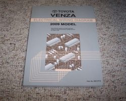2009 Toyota Venza Electrical Wiring Diagram Manual