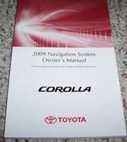 2009 Toyota Corolla Navigation System Owner's Manual