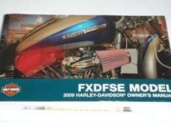 2009 Harley Davidson CVO Dyna Fat Bob FXDFSE Model Owner's Manual