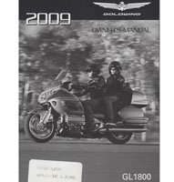 2009 Honda GL1800 Gold Wing Motorcycle Owner's Manual