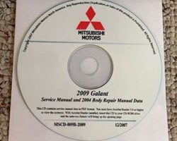 2009 Mitsubishi Galant Service and Body Repair Manual CD