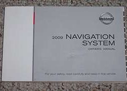 2009 Nissan Maxima Navigation System Owner's Manual