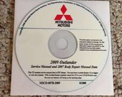 2009 Mitsubishi Outlander Shop Service Repair Manual CD