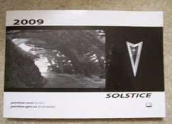 2009 Pontiac Solstice Owner Operator User Guide Manual