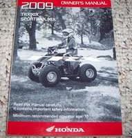 2009 Honda TRX90X Sportrax 90X Owner's Manual