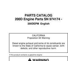 Parts Catalogs for Timberjack D Series model 200d Skidders