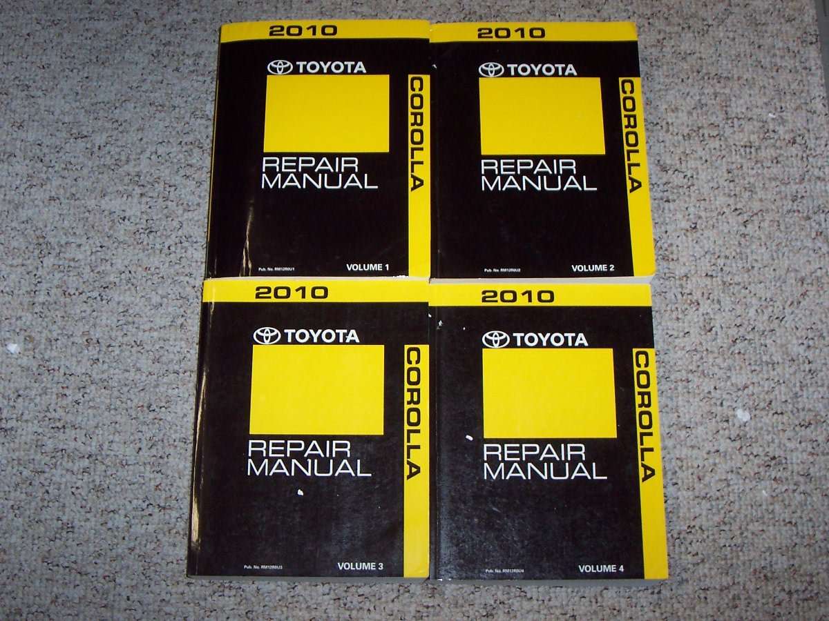 2010 Toyota Corolla Service Repair Manual – DIY Repair Manuals