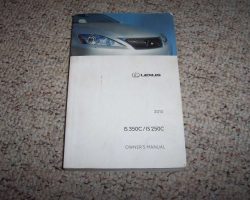 2010 Lexus IS250C & IS350C Owner's Manual