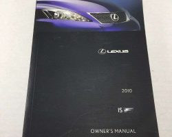 2010 Lexus ISF Owner's Manual
