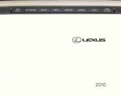 2010 Lexus SC430 Navigation System Owner's Manual