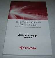 2010 Toyota Camry Hybrid Navigation System Owner's Manual