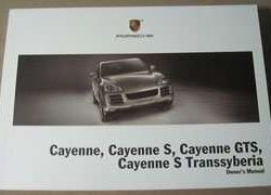 2010 Porsche Cayenne, Cayenne S, Cayenne GTS, & Cayenne S Transsyberia Owner's Manual