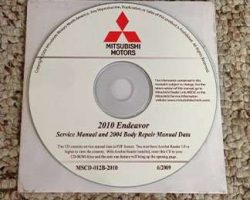 2010 Mitsubishi Endeavor Service and Body Repair Manual CD