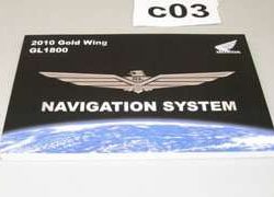 2010 Honda GL1800 Gold Wing Navigation System Motorcycle Owner's Manual