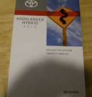 2010 Toyota Highlander Hybrid Navigation System Owner's Manual
