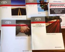 2010 Toyota Yaris Hatchback Owner's Manual Set