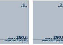 2012 Acura TSX L4 Sedan & Sports Wagon Service Manual