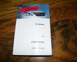2011 Lexus IS350C & IS250C Owner's Manual