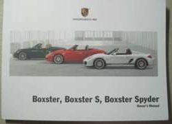 2011 Porsche Boxster, Boxster S & Boxster Spyder Owner Operator User Guide Manual