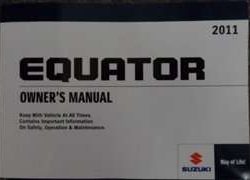 2011 Suzuki Equator Owner's Manual