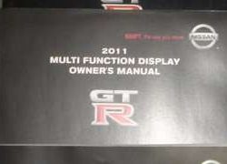 2011 Nissan GT-R Multi Function Display Owner's Manual