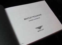 2011 Bentley Mulsanne Owner's Manual