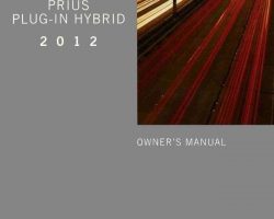 2012 Toyota Prius Plug In Owner's Manual